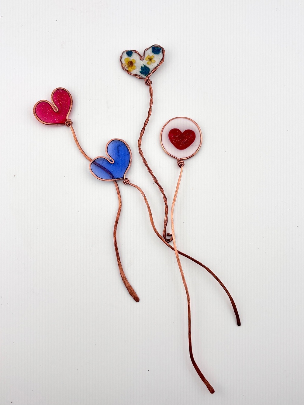 HANDMADE Resin Art Copper Bookmarks, Artisan Whimsical Gift for Book Lover